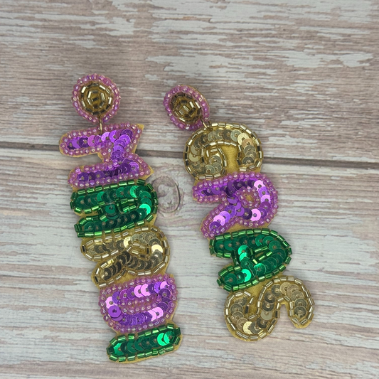 Mardi Gras Earrings